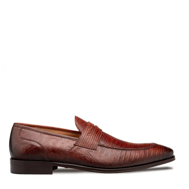 Mezlan Mayor Lizard Penny Loafer - Luxury Men's Dress Shoe made by Mezlan