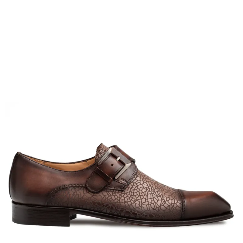 Mezlan Monk Strap - Laser Print Italian Leather Shoe made by Mezlan