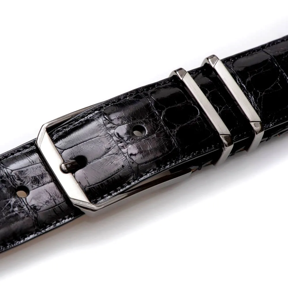 Mezlan Crocodile Leather Belt - Luxury Men's Accessory sold by Alberto Nardoni product image thumbnail 4