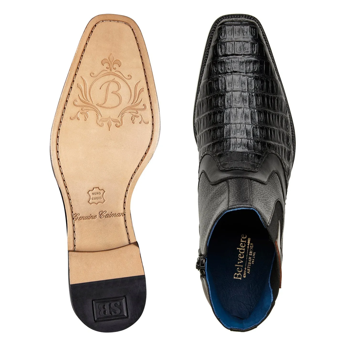 Belvedere Monte - Black Genuine Crocodile Leather Dress Shoe sold by Alberto Nardoni product image thumbnail 3