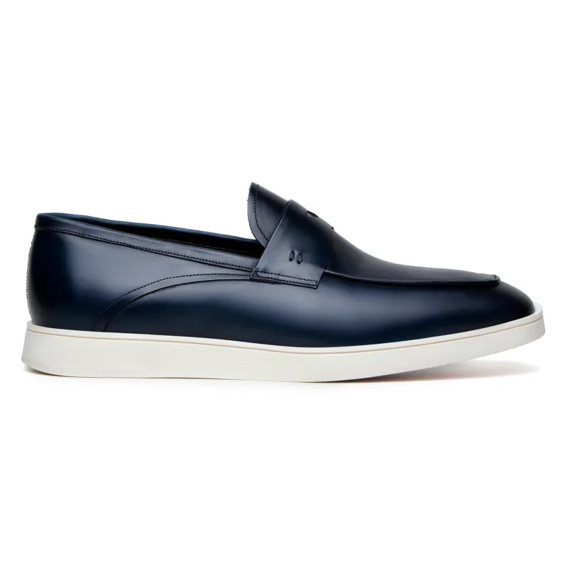 Belvedere Maurizio Navy Alligator Leather Dress Shoe made by Alberto Nardoni
