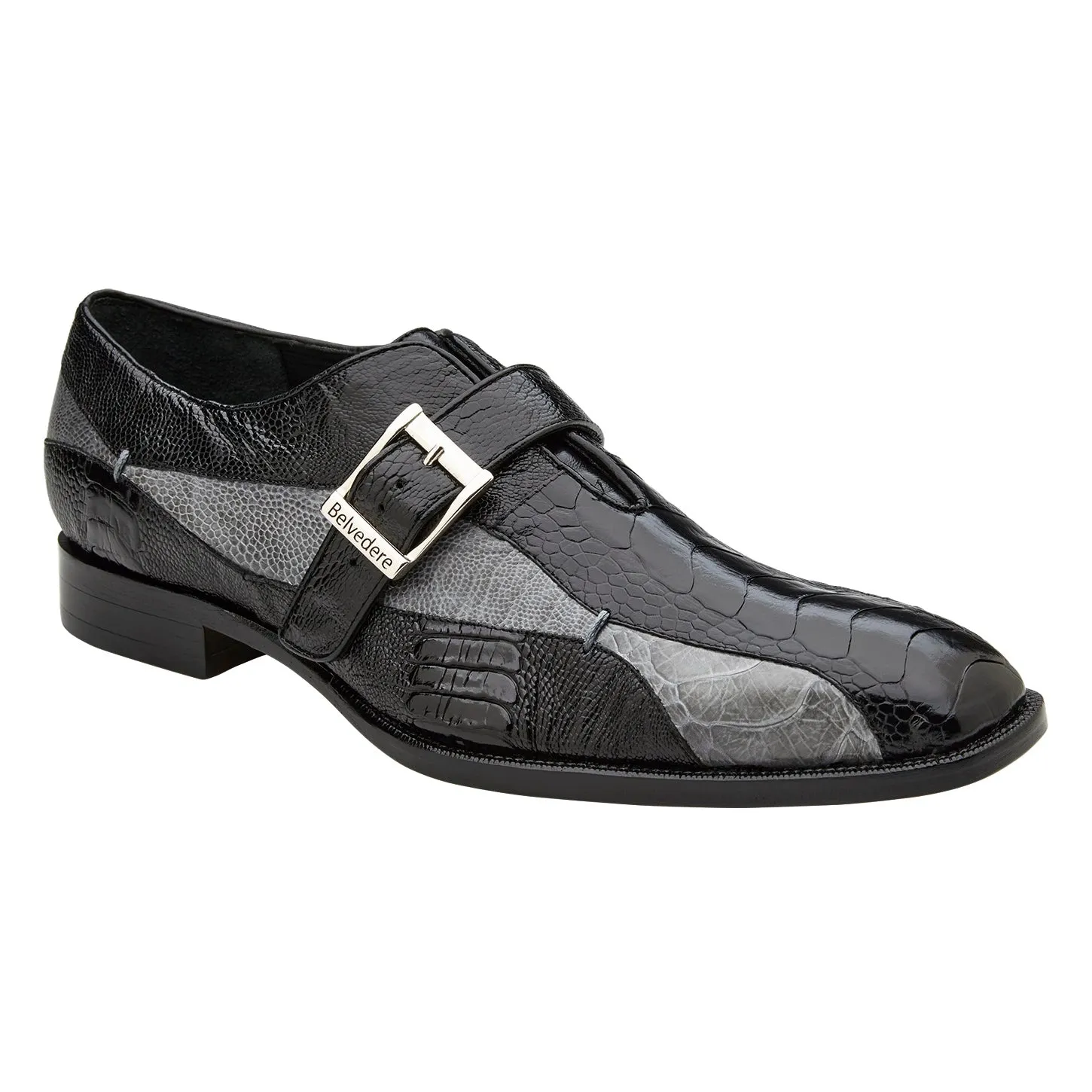 Belvedere Marte Black & Gray Alligator Leather Oxford sold by Alberto Nardoni product image thumbnail 2