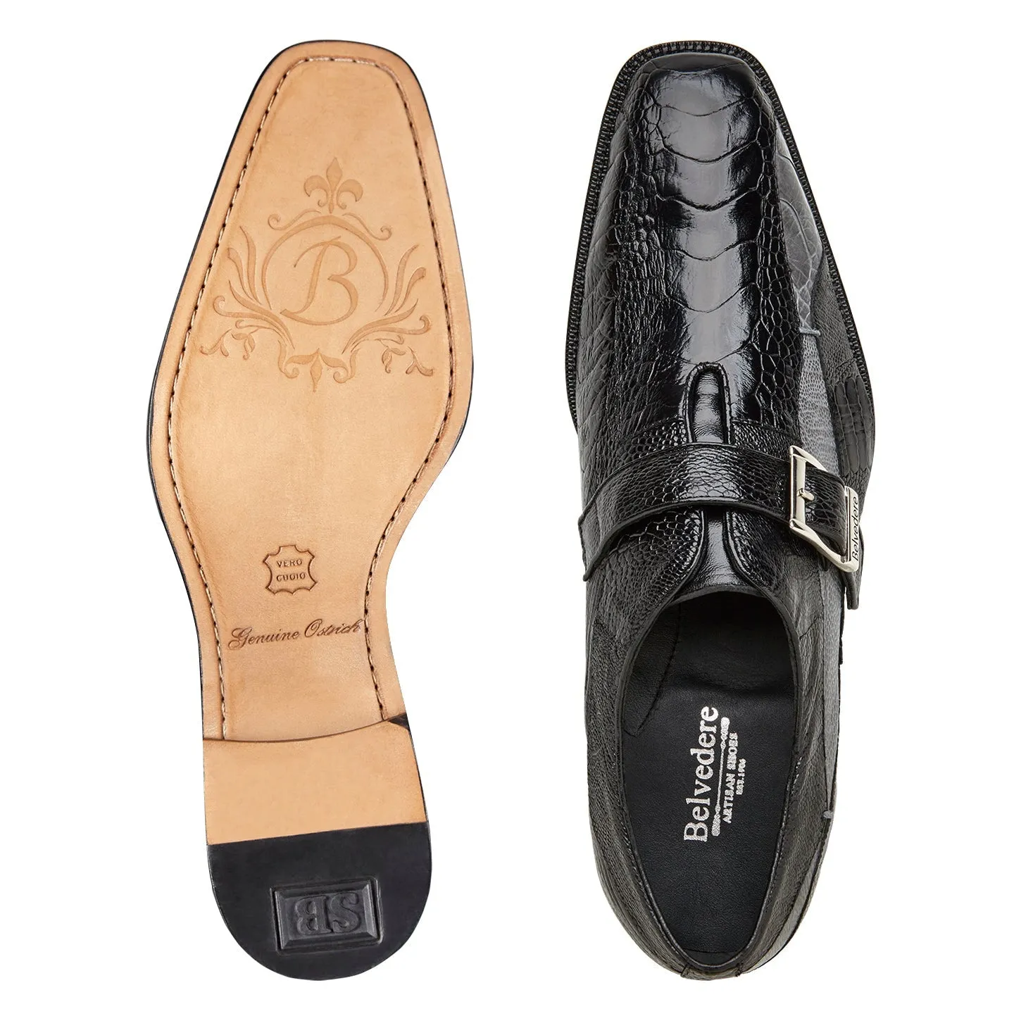 Belvedere Marte Black & Gray Alligator Leather Oxford sold by Alberto Nardoni product image thumbnail 3