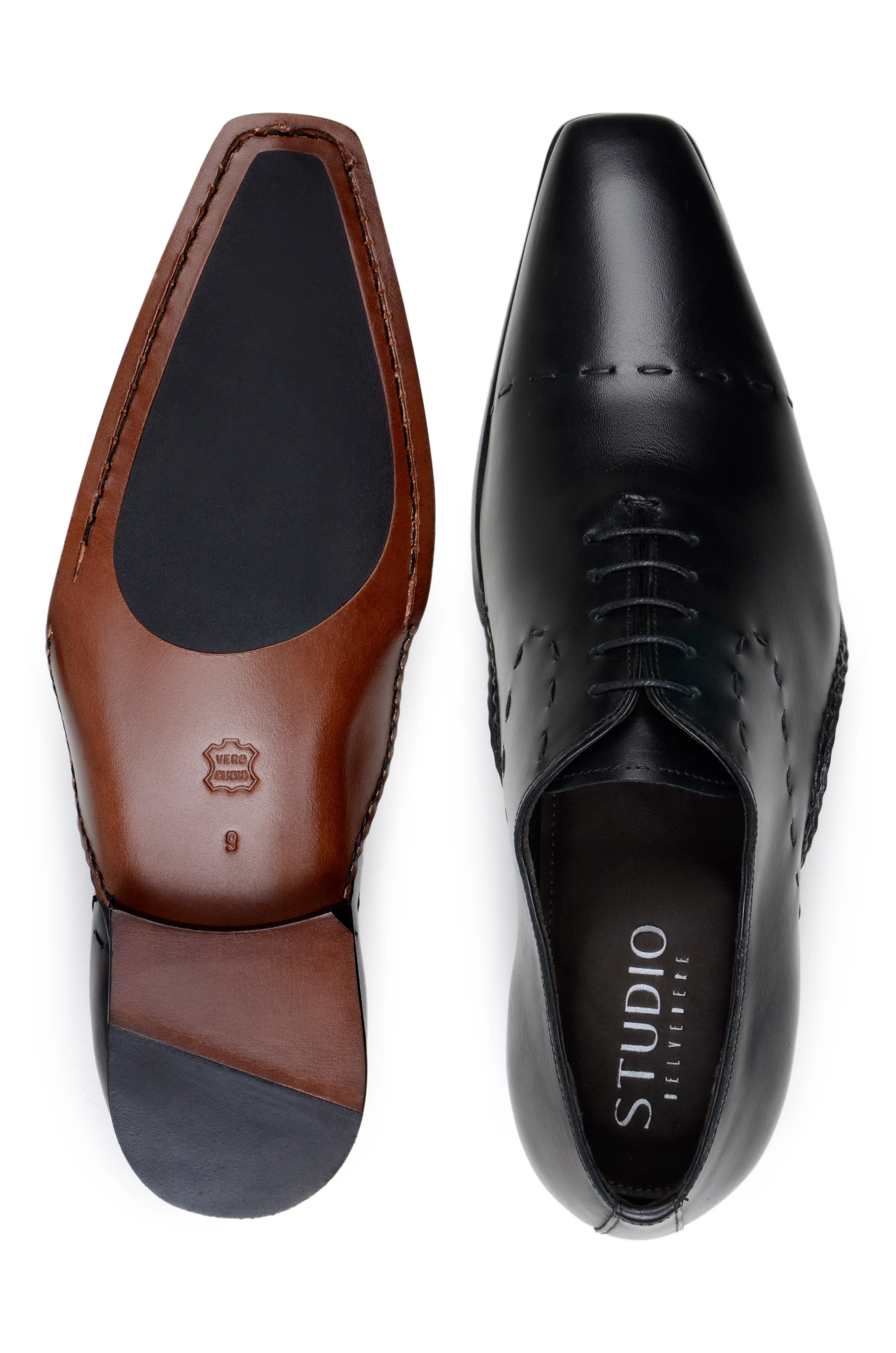 Belvedere Maestro Black Leather Oxford Dress Shoe sold by Alberto Nardoni product image thumbnail 3
