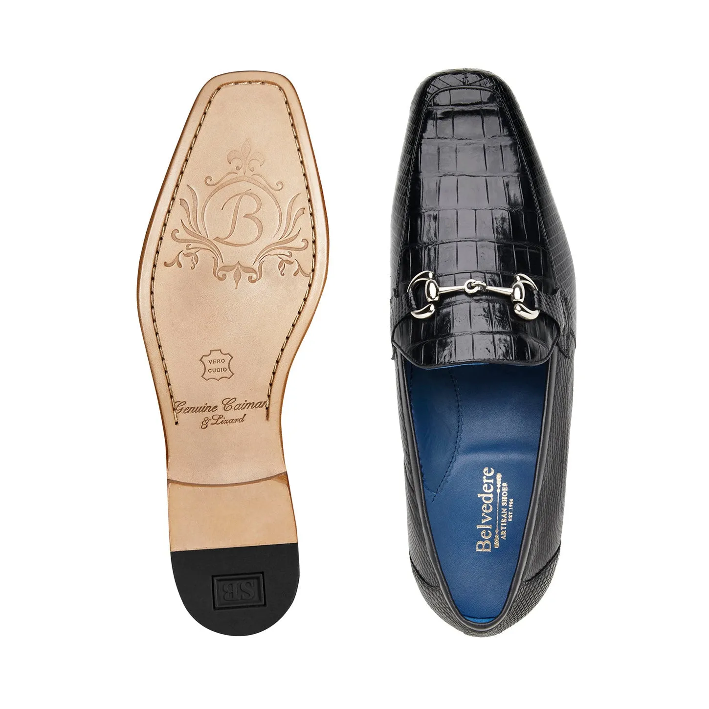Belvedere Udine Black Genuine Alligator Oxford sold by Alberto Nardoni product image thumbnail 3