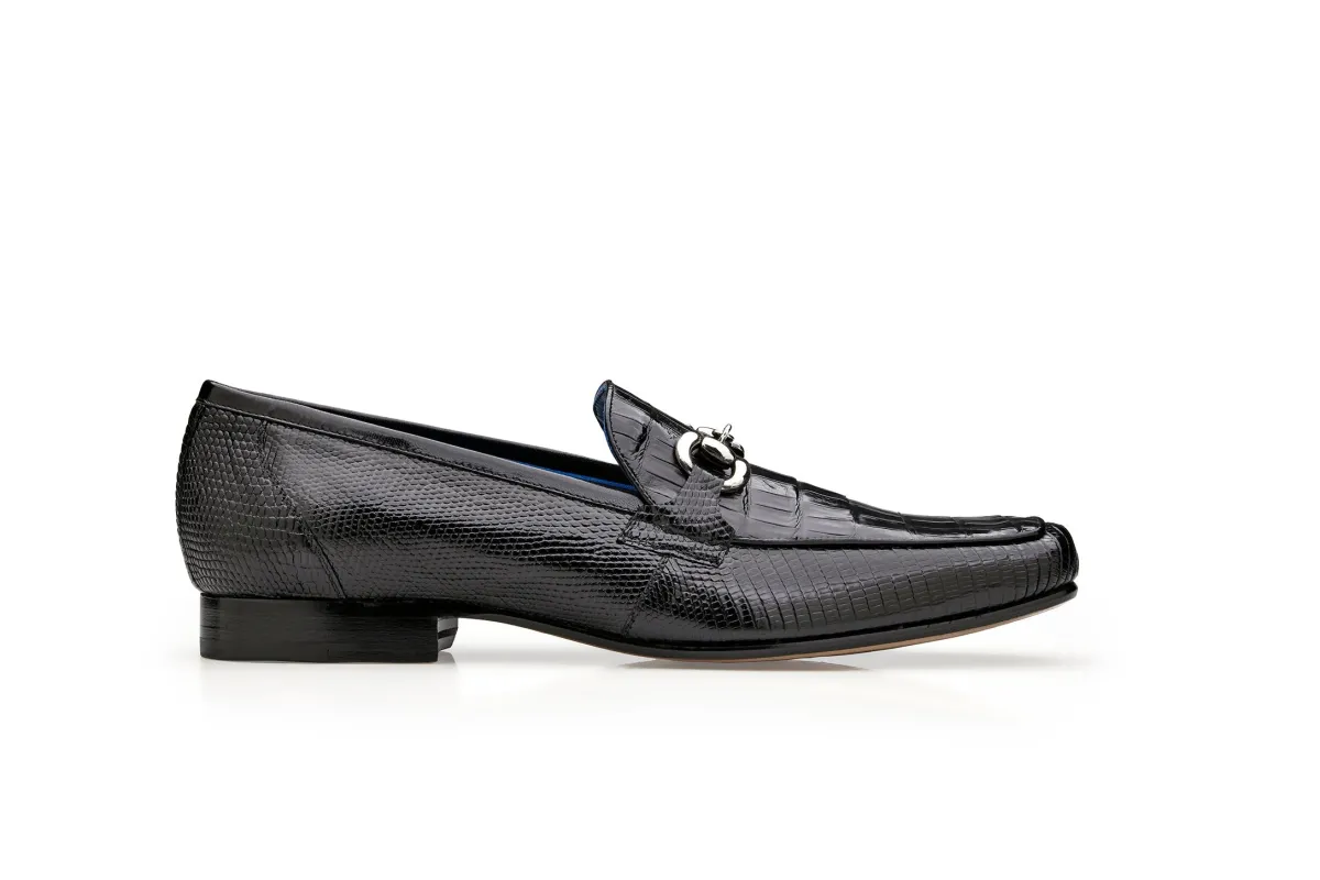 Belvedere Udine Black Genuine Alligator Oxford made by Alberto Nardoni