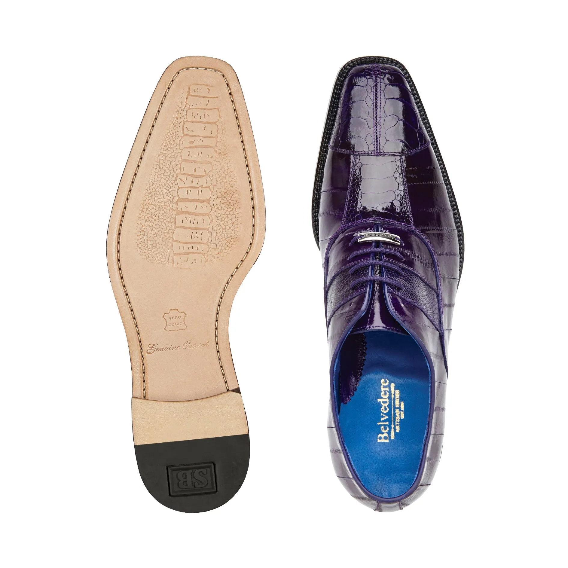 Belvedere Mare - Purple Genuine Crocodile Oxford sold by Alberto Nardoni product image thumbnail 3