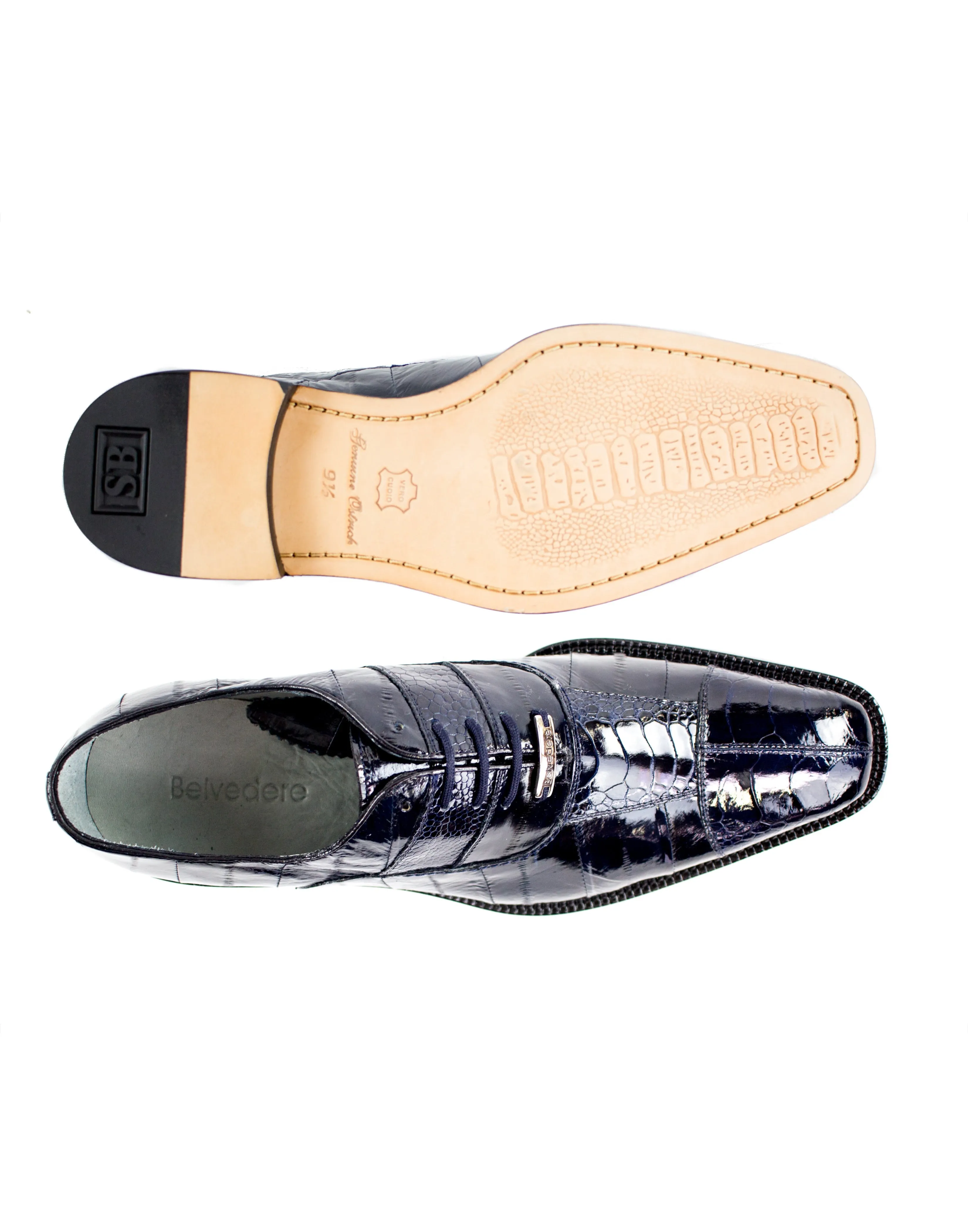 Belvedere Mare - Navy Alligator Luxury Oxford sold by Alberto Nardoni product image thumbnail 2