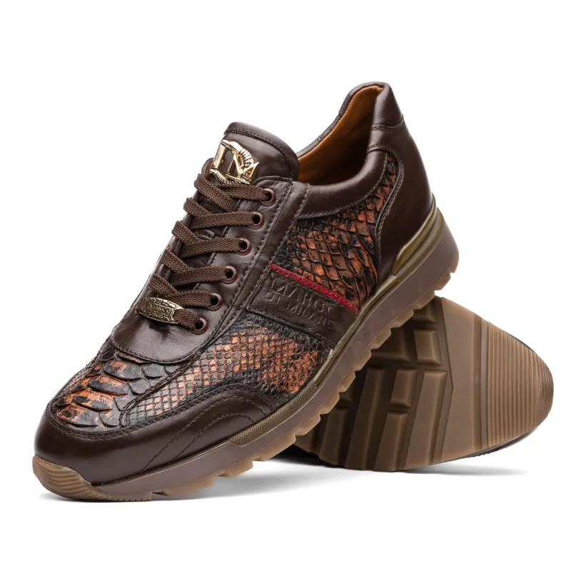 Marco Di Milano Brescia Cognac Washed Leather Shoes made by Alberto Nardoni