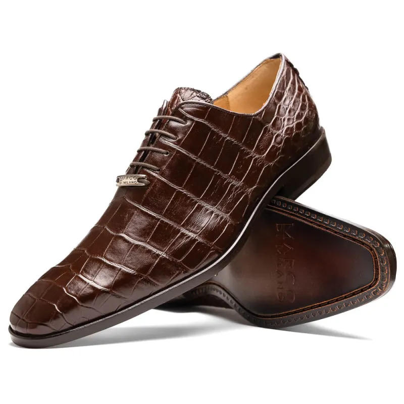 Marco_Di_Milano Bono Brown Luxury Leather Shoe made by Alberto Nardoni