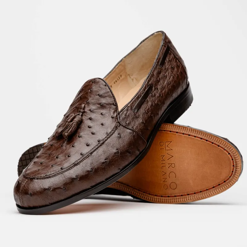 Marco Di Milano Aubiere Brown Leather Loafers made by Alberto Nardoni