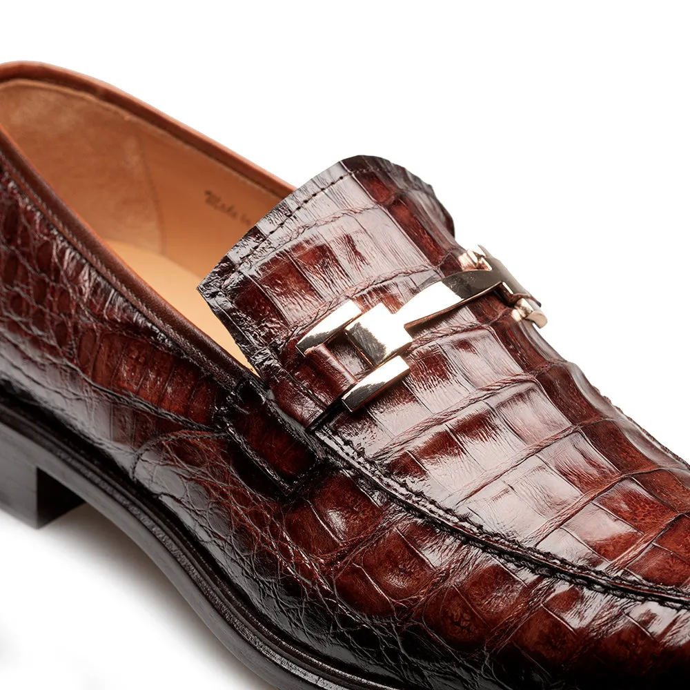 Mezlan Rhodas Croc Ornament Slip-On - Luxury Leather Loafer sold by Alberto Nardoni product image thumbnail 4