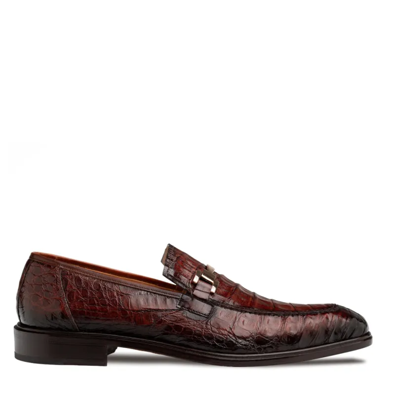 Mezlan Rhodas Croc Ornament Slip-On - Luxury Leather Loafer made by Mezlan