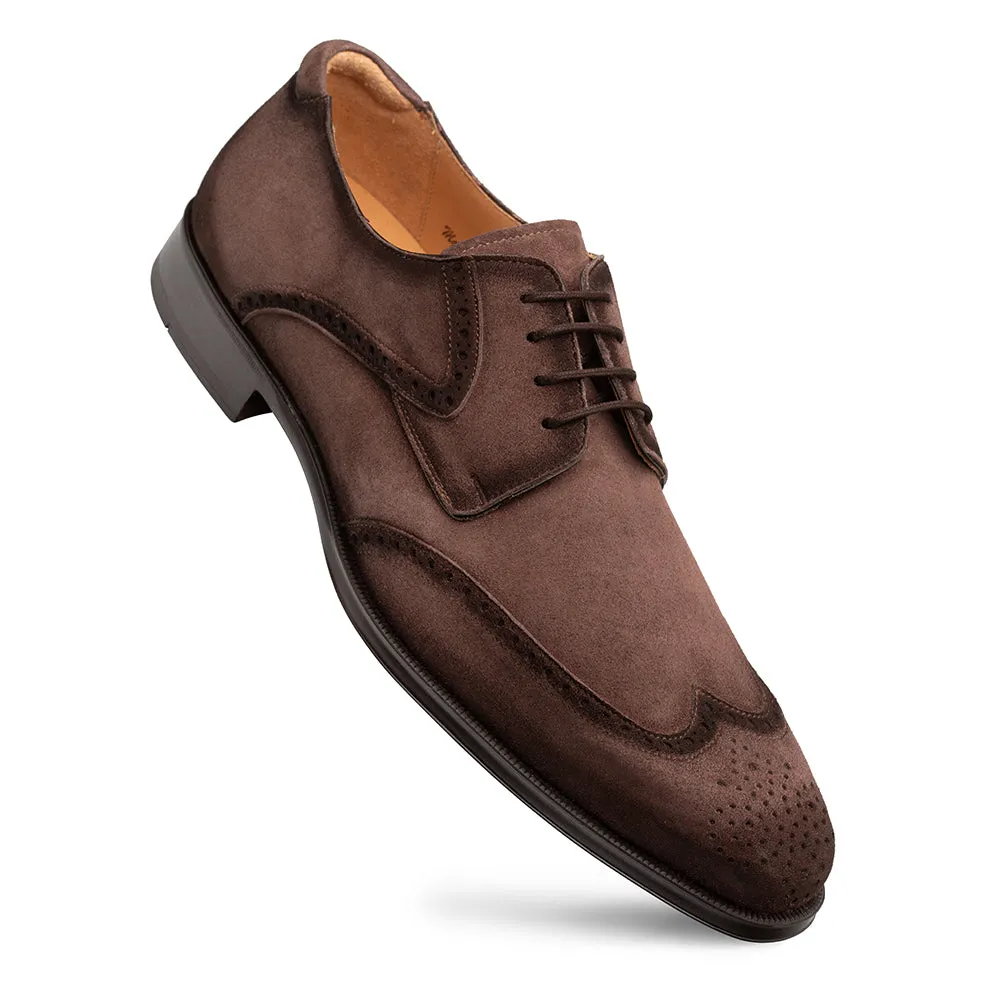 Mezlan Benante Suede Wingtip Derby - Luxury Men's Shoes sold by Alberto Nardoni product image thumbnail 3