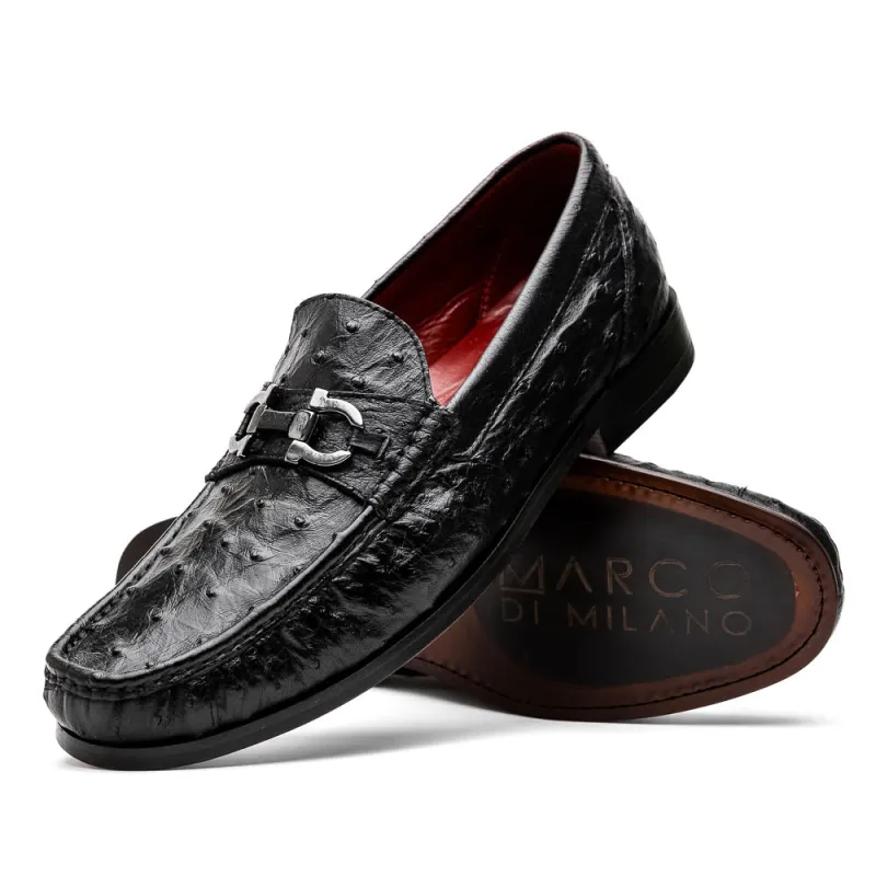 Marco Di Milano Ferrioni Black Leather Luxury Shoe made by Alberto Nardoni