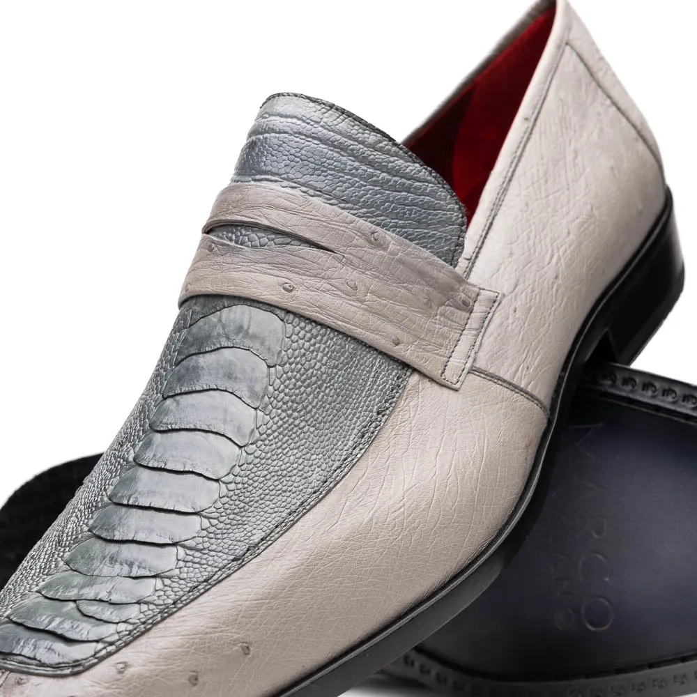 Marco_Di_Milano Fangio Gray Leather Loafers sold by Alberto Nardoni product image thumbnail 4