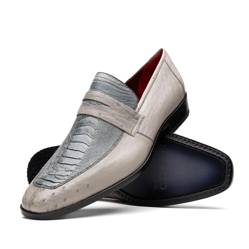Marco_Di_Milano Fangio Gray Leather Loafers sold by Alberto Nardoni