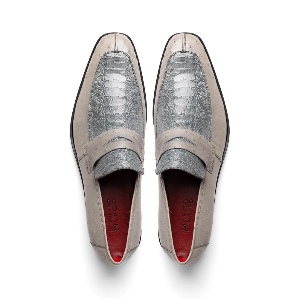 Marco_Di_Milano Fangio Gray Leather Loafers sold by Alberto Nardoni product image thumbnail 5