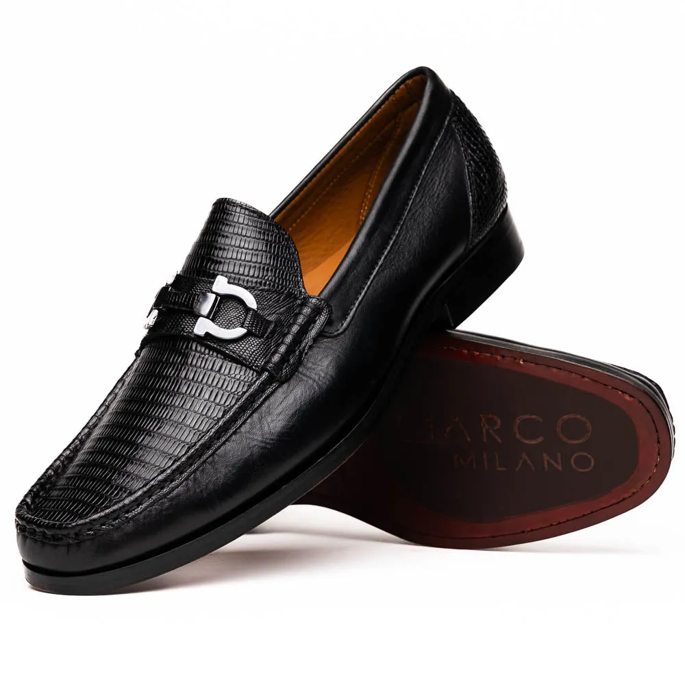 Marco_Di_Milano Enzo Black Leather Oxfords sold by Alberto Nardoni