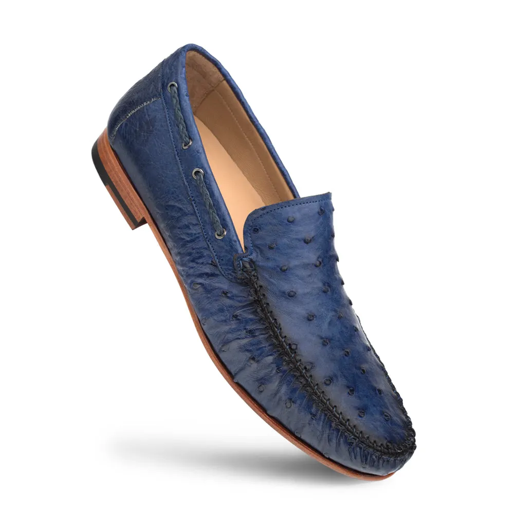 Mezlan Ostrich Leather Moccasin Slip-On Loafers sold by Alberto Nardoni product image thumbnail 2