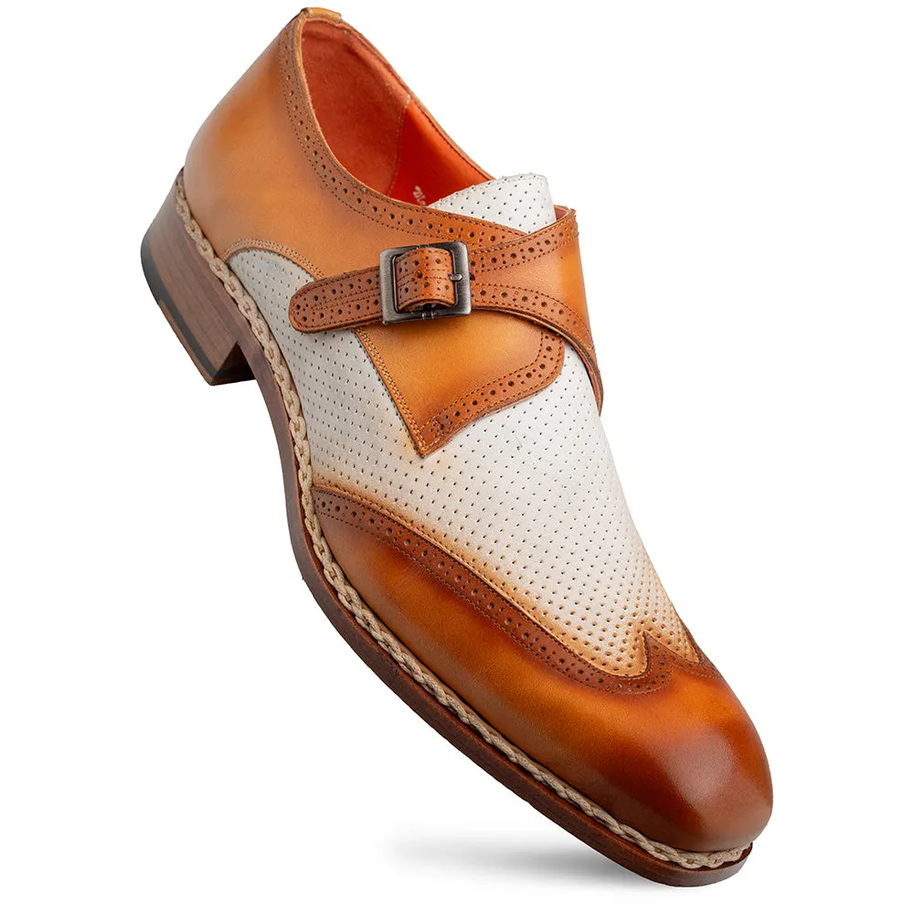 Mezlan Blanes: Luxury Leather Spectator Monk Strap sold by Alberto Nardoni product image thumbnail 2