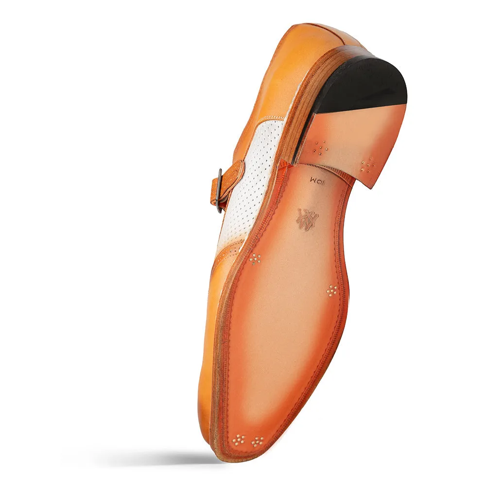 Mezlan Blanes: Luxury Leather Spectator Monk Strap sold by Alberto Nardoni product image thumbnail 3