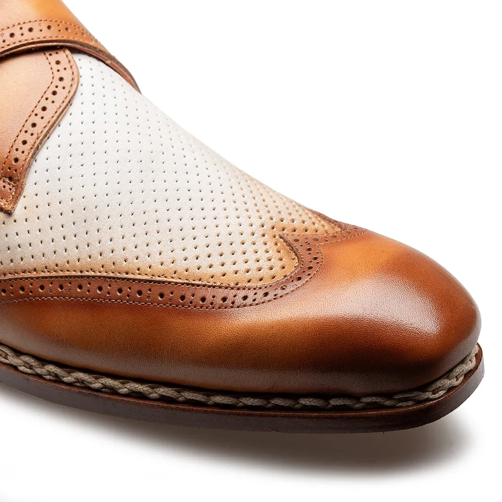 Mezlan Blanes: Luxury Leather Spectator Monk Strap sold by Alberto Nardoni product image thumbnail 4