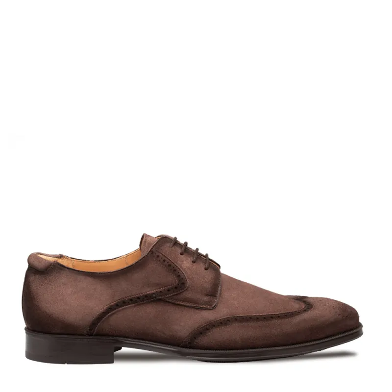 Mezlan Benante Suede Wingtip Derby - Luxury Men's Shoes made by Mezlan
