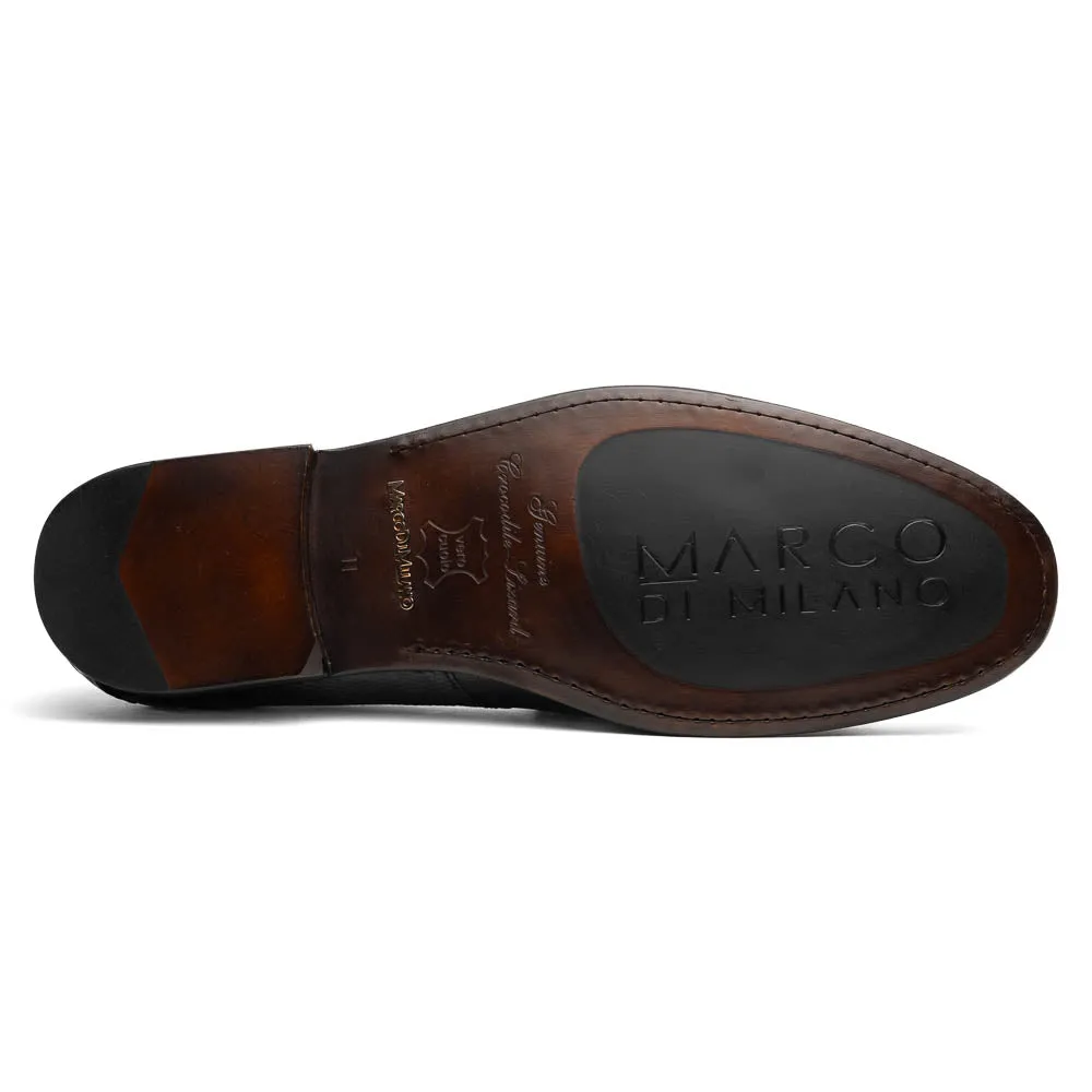 Marco_Di_Milano Adro Black Leather Dress Shoe sold by Alberto Nardoni product image thumbnail 4
