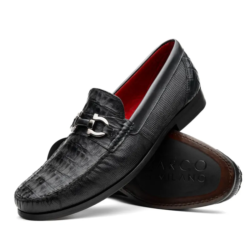 Marco_Di_Milano Adro Black Leather Dress Shoe made by Alberto Nardoni