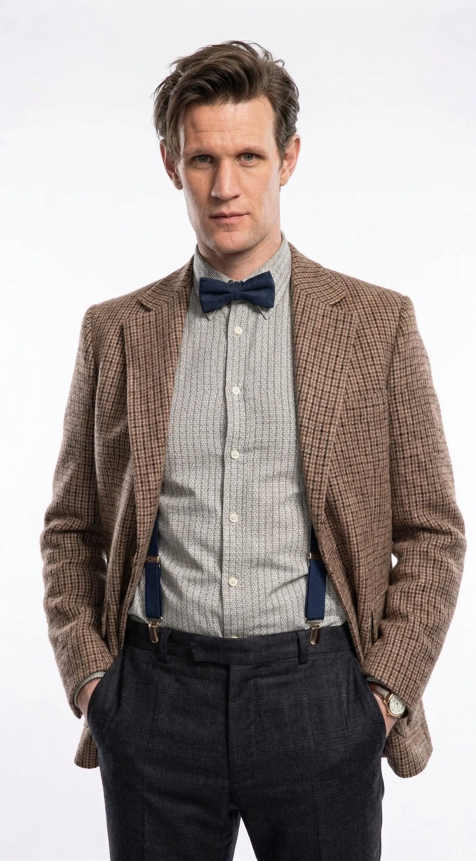 Men’s Brown Tweed Blazer Matt Smith Inspired Jacket – Classic Vintage Style Casual Formal Blazer, Smart Office Party Wear sold by Alberto Nardoni product image thumbnail 4