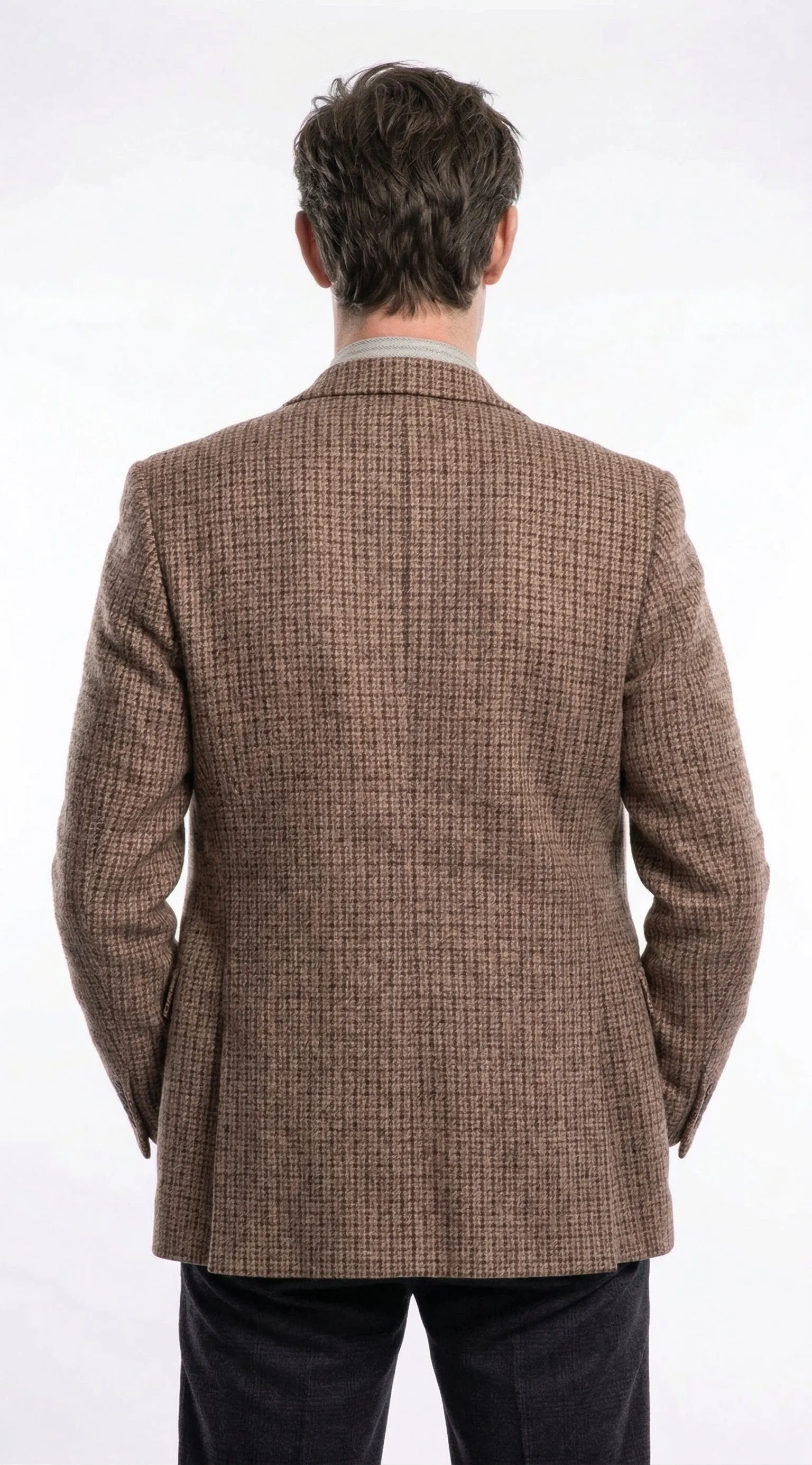 Men’s Brown Tweed Blazer Matt Smith Inspired Jacket – Classic Vintage Style Casual Formal Blazer, Smart Office Party Wear sold by Alberto Nardoni product image thumbnail 2