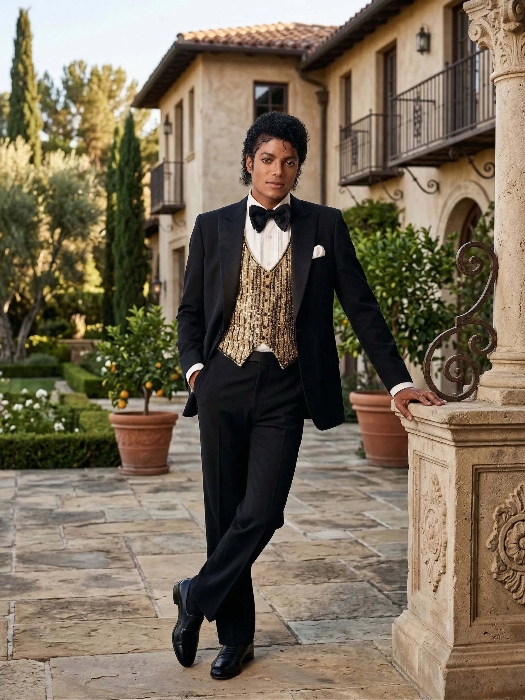 Men’s Black Tuxedo Blazer Michael Jackson Award Ceremony Vintage Jacket – Classic Formal, Elegant Party Dinner Jacket sold by Alberto Nardoni product image thumbnail 5