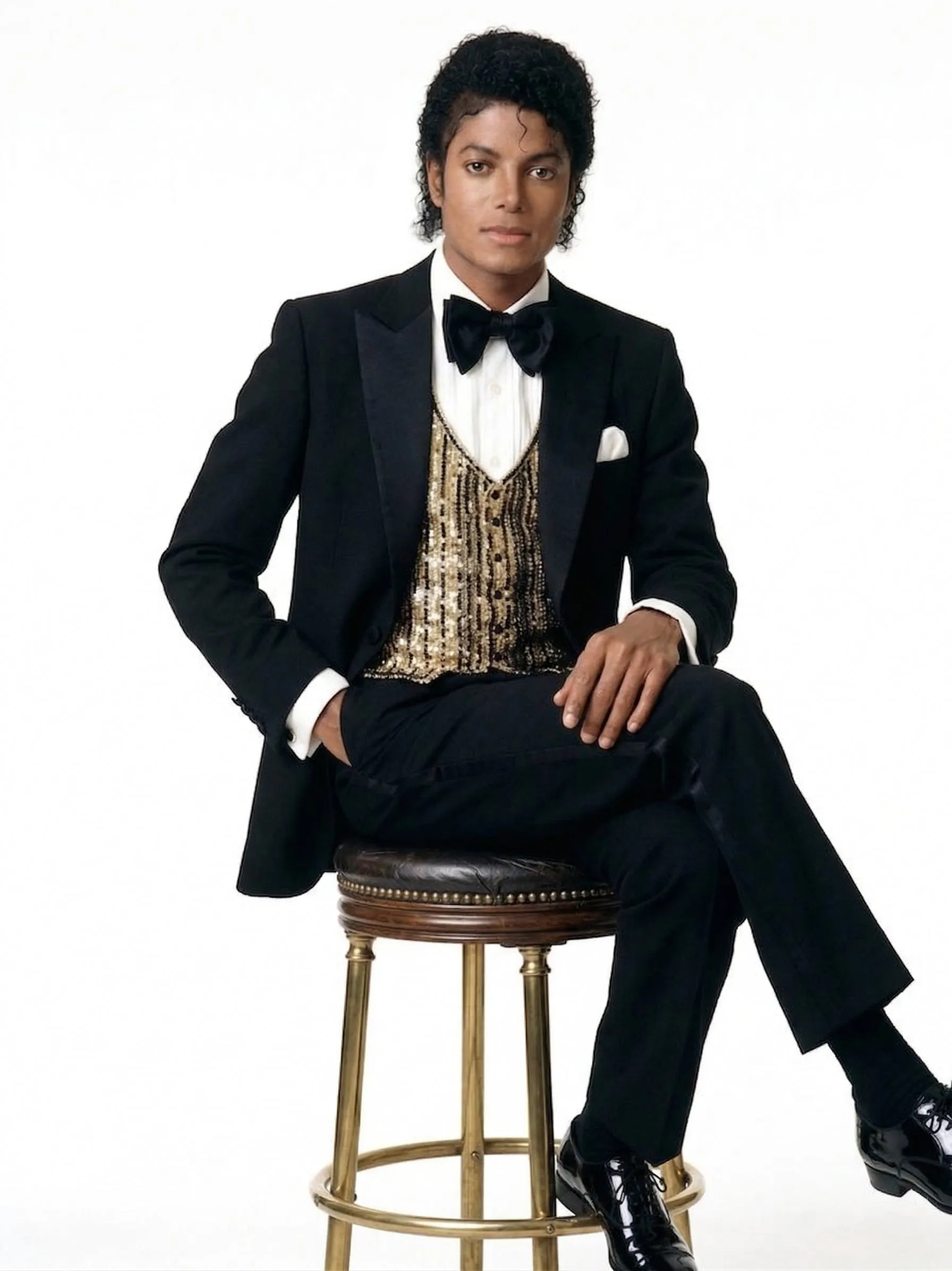 Men’s Black Tuxedo Blazer Michael Jackson Award Ceremony Vintage Jacket – Classic Formal, Elegant Party Dinner Jacket sold by Alberto Nardoni product image thumbnail 3