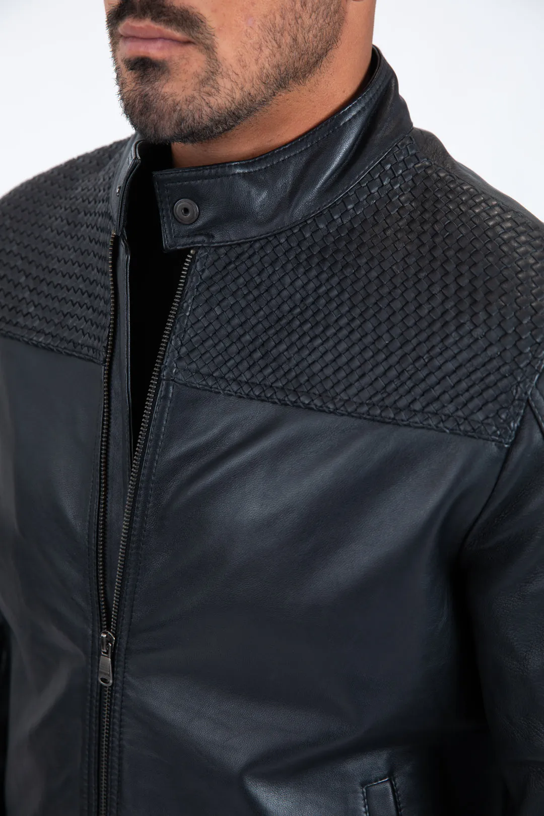 Mens Black Platini Western Leather Jackets - Vintage Cowboy Style sold by Alberto Nardoni product image thumbnail 2