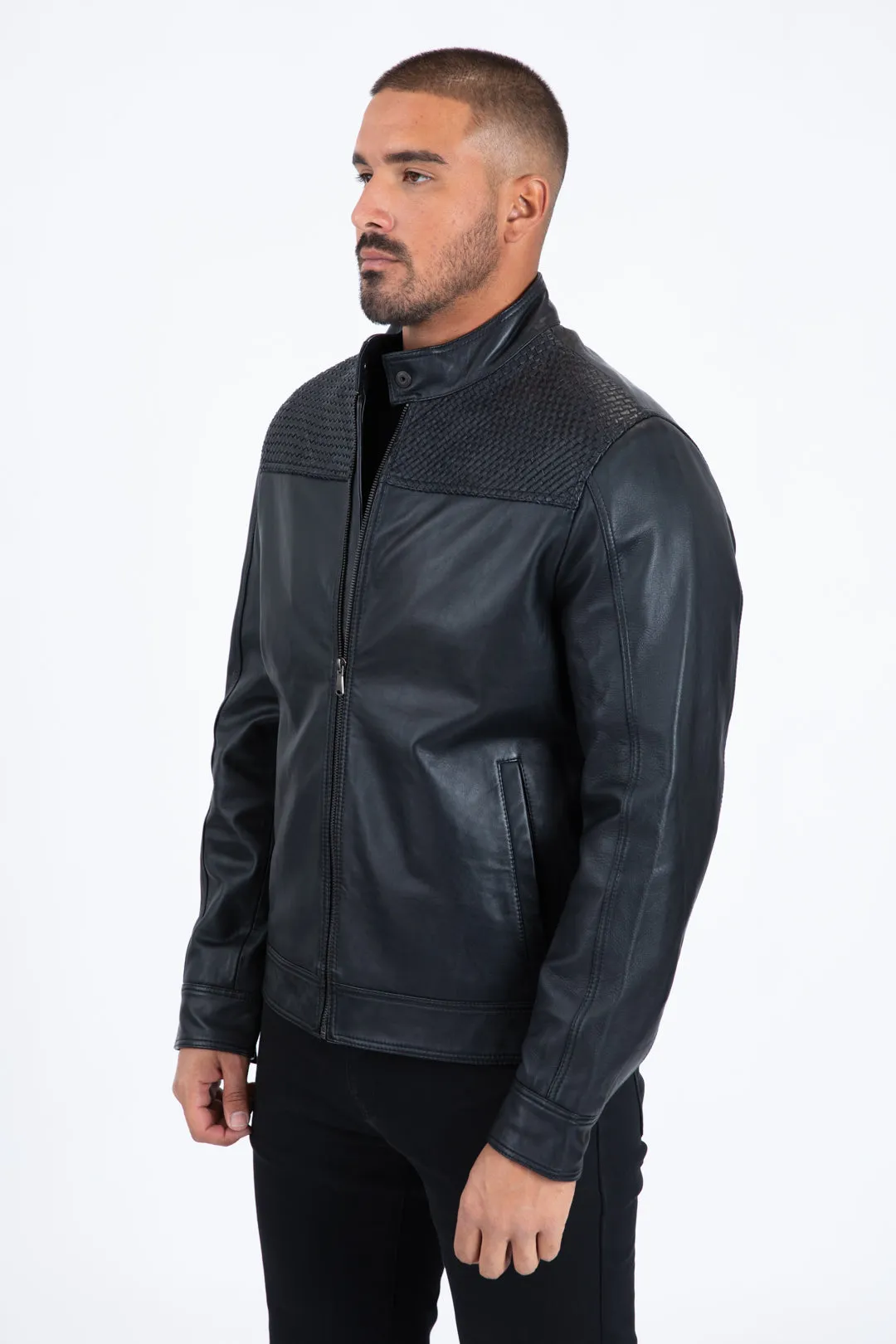 Mens Black Platini Western Leather Jackets - Vintage Cowboy Style sold by Alberto Nardoni product image thumbnail 3