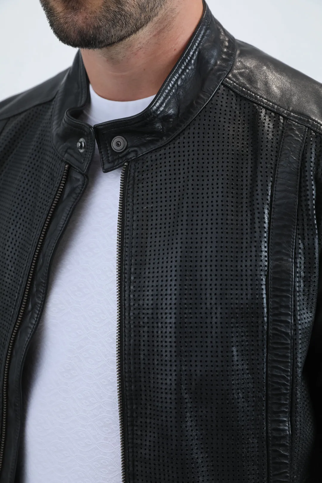 Mens Platini Western Leather Jackets - Vintage Cowboy Style in Color Black sold by Alberto Nardoni product image thumbnail 3