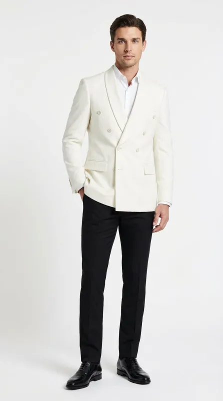 Mens Ivory Dinner Jacket Blazer – Elegant Ivory Cream Off White Formal Blazer Wedding Tuxedo Jacket Evening Wear made by Alberto Nardoni