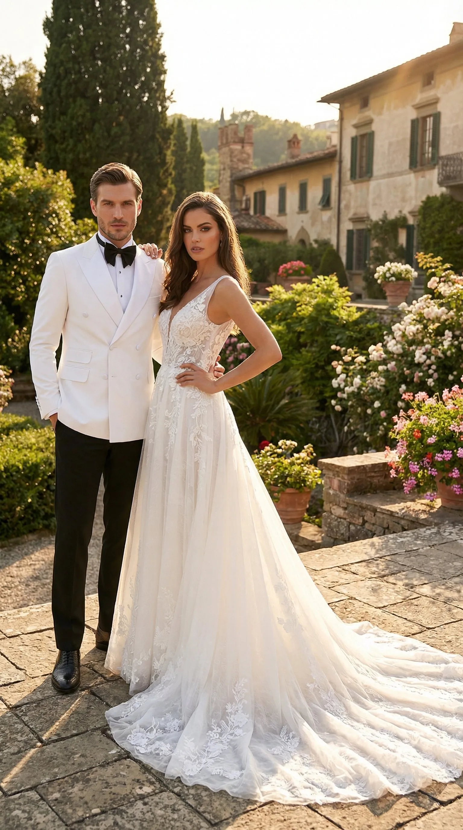 Mens White Double Breasted Dinner Jacket with Black Pants – Formal Tuxedo Set sold by Alberto Nardoni product image thumbnail 5