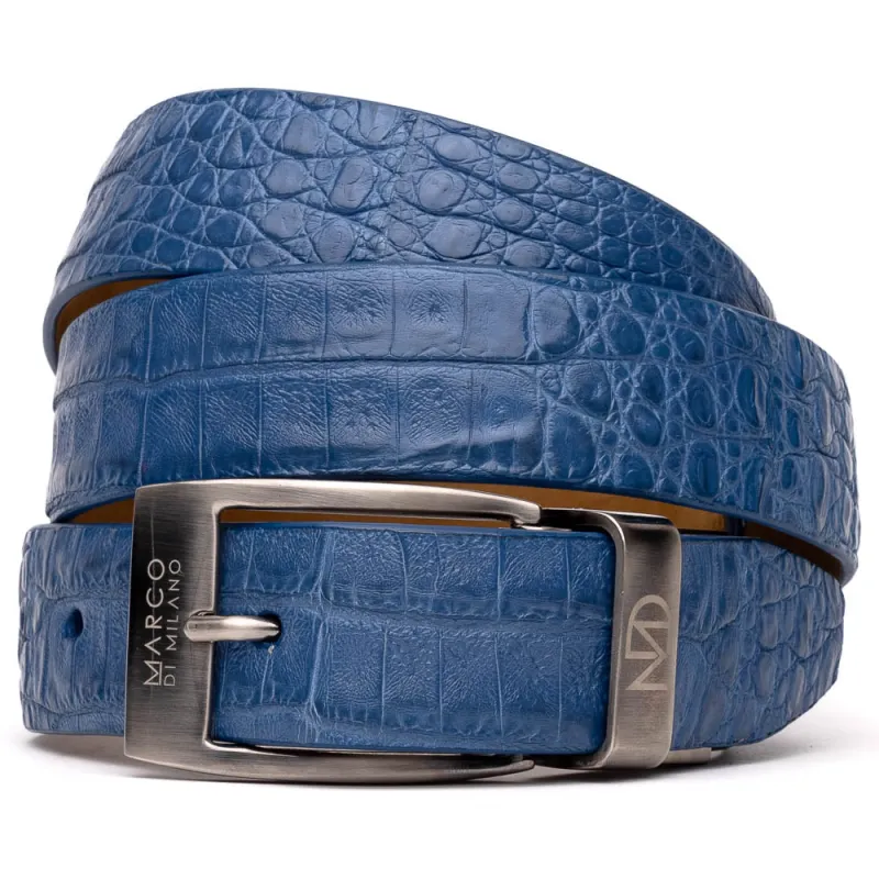 Marco Di Milano Riccardo Belt - Blue Leather Loafer made by Alberto Nardoni