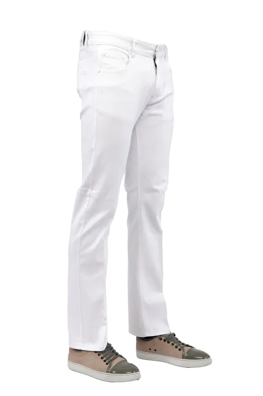 Slim fit jeans in White made by Alberto Nardoni