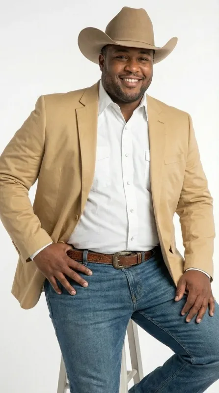 Men’s Tan Camel British khaki Western Blazer – Two Button Classic Casual Sport Coat - Cowboy Country Coat made by Alberto Nardoni