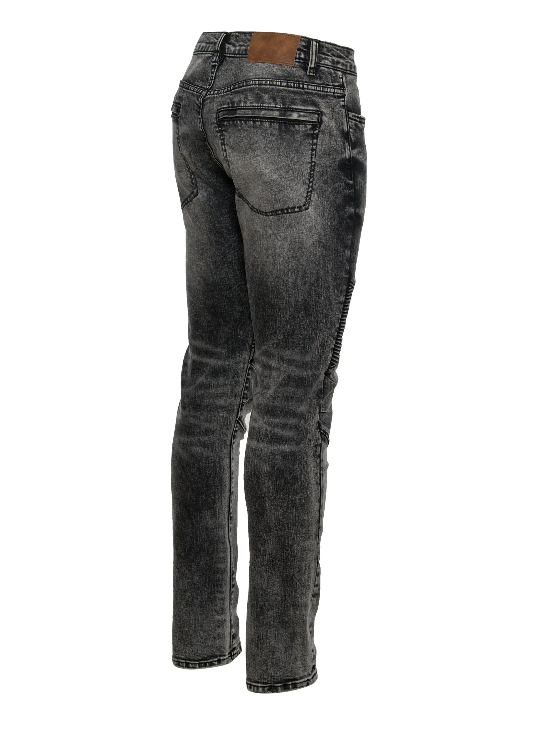 Moto Jean in distressed Black sold by Alberto Nardoni product image thumbnail 3