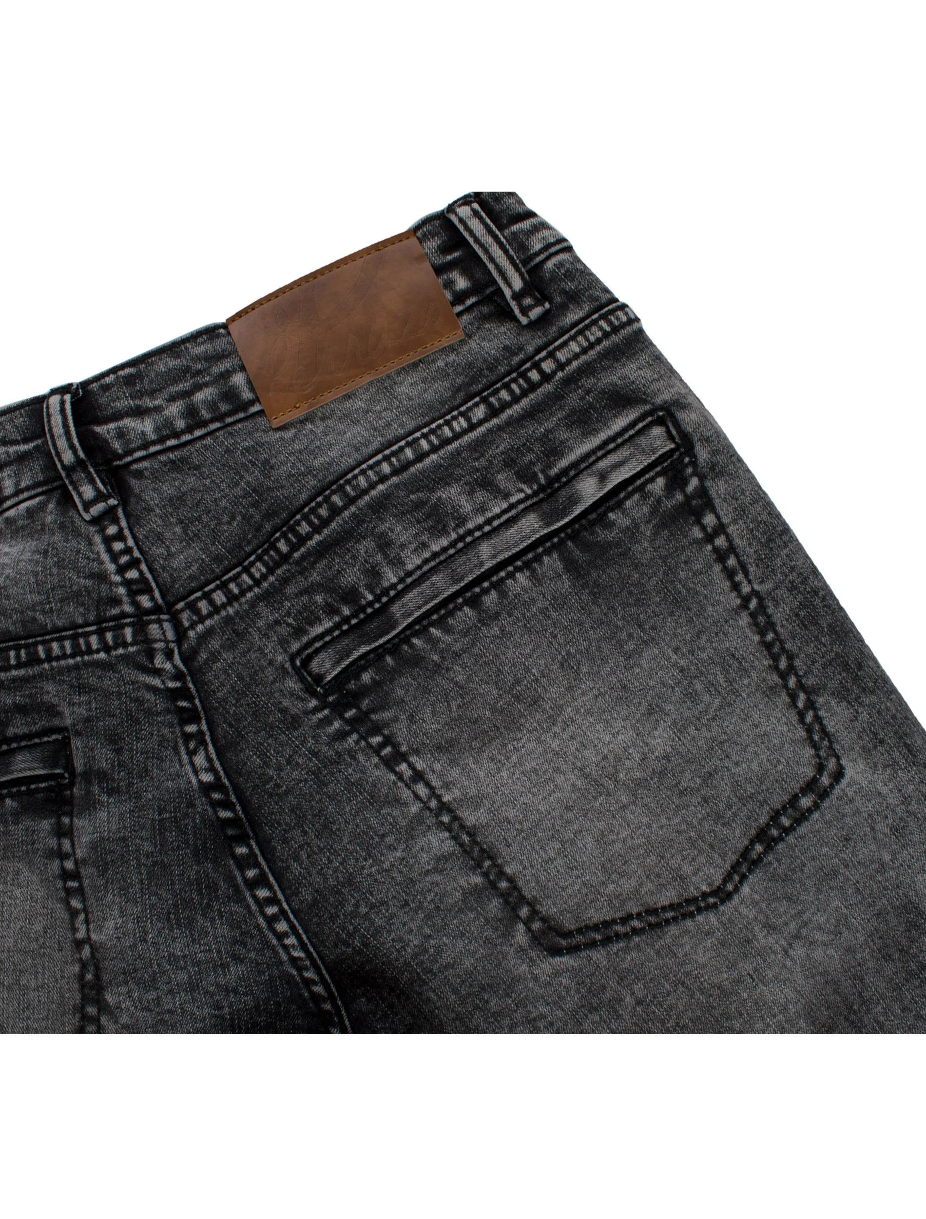 Moto Jean in distressed Black sold by Alberto Nardoni product image thumbnail 4