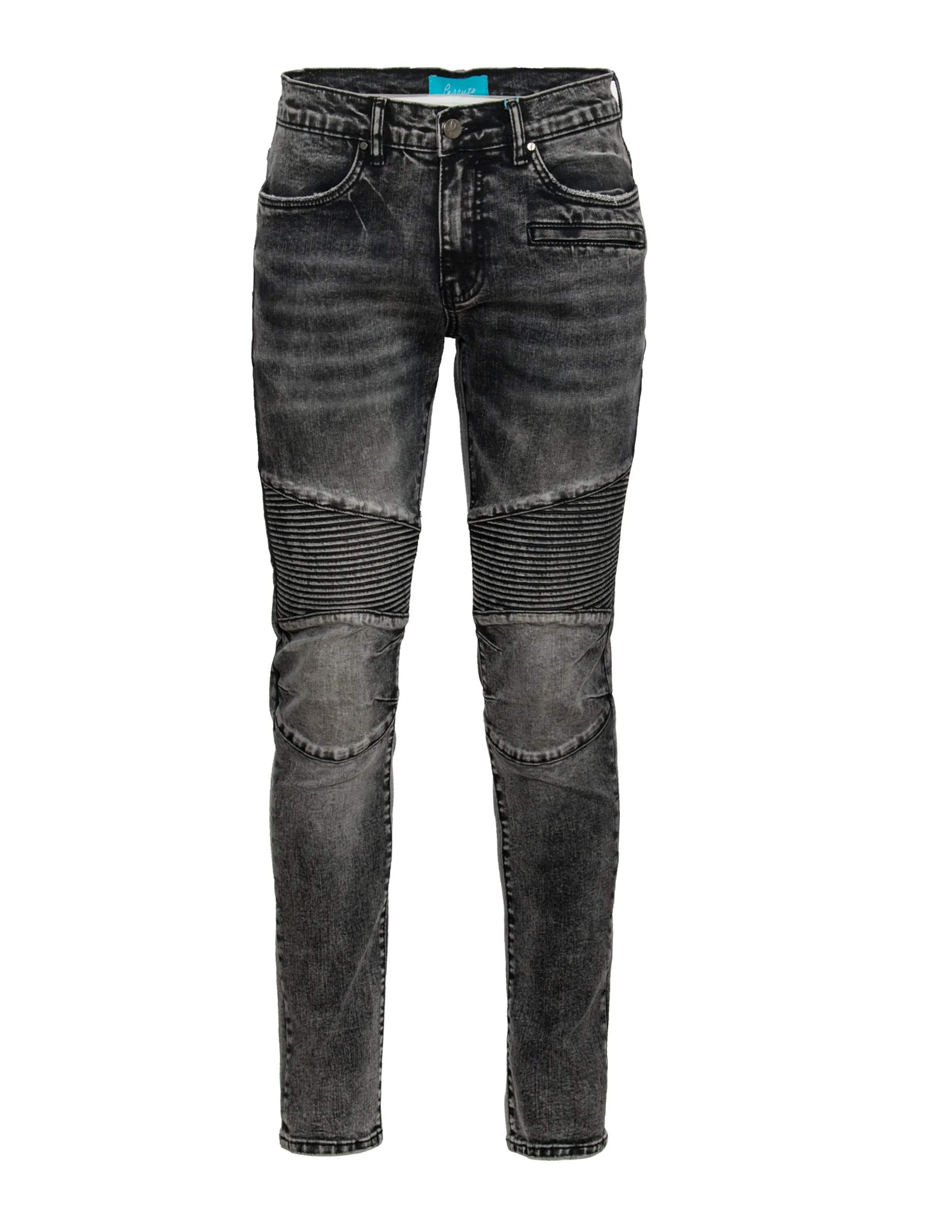 Moto Jean in distressed Black sold by Alberto Nardoni product image thumbnail 2