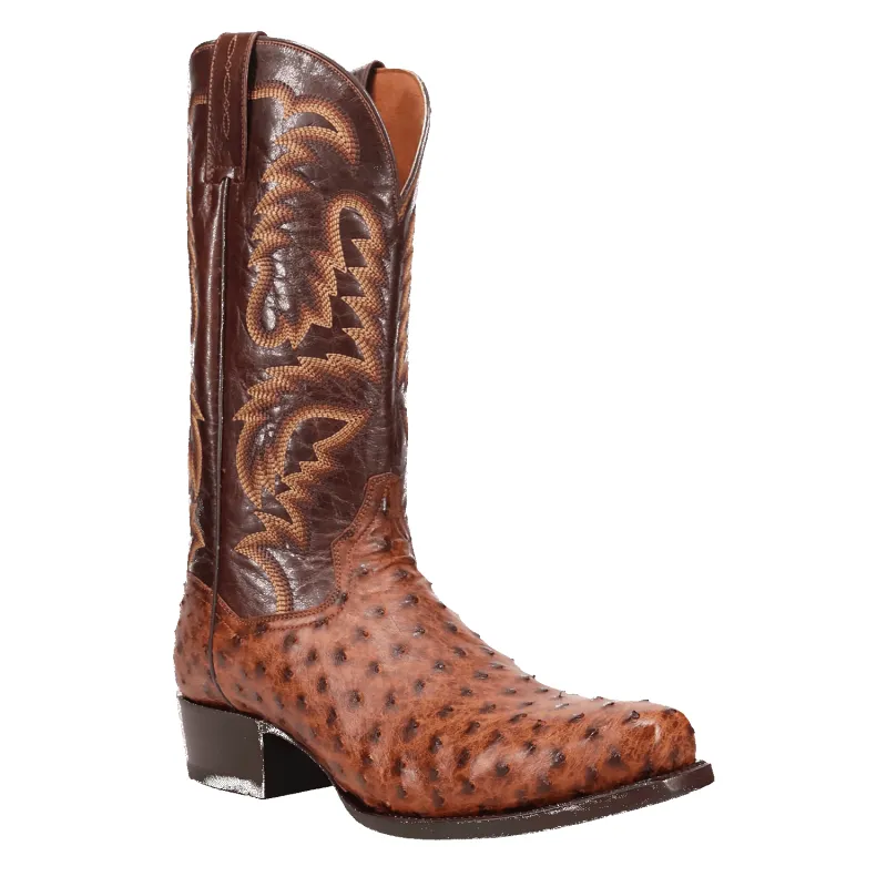 MARCO FULL QUILL OSTRICH BOOT made by Dan Post