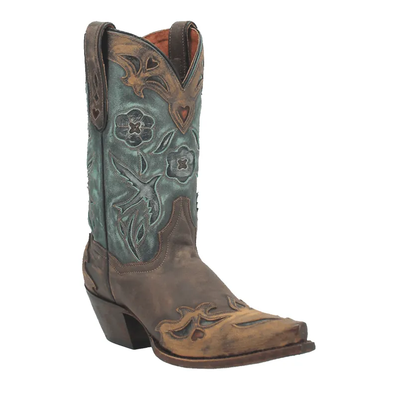 VINTAGE BLUEBIRD LEATHER BOOT made by Dan Post