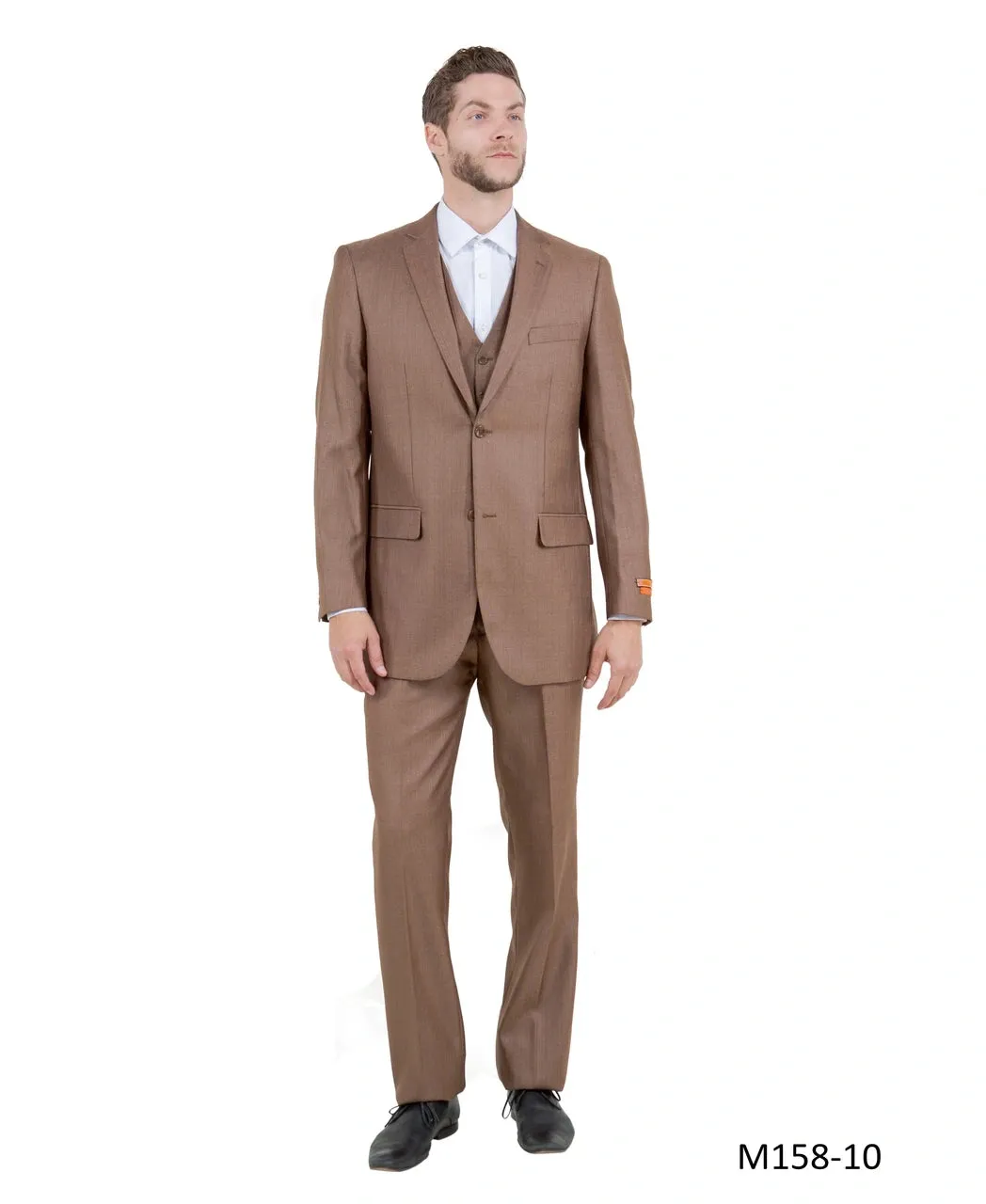 Men’s Light Brown Western 3 Piece Suit – Classic Country Style Blazer Vest Pants Set, Formal Cowboy Suit Toast sold by Alberto Nardoni product image thumbnail 2