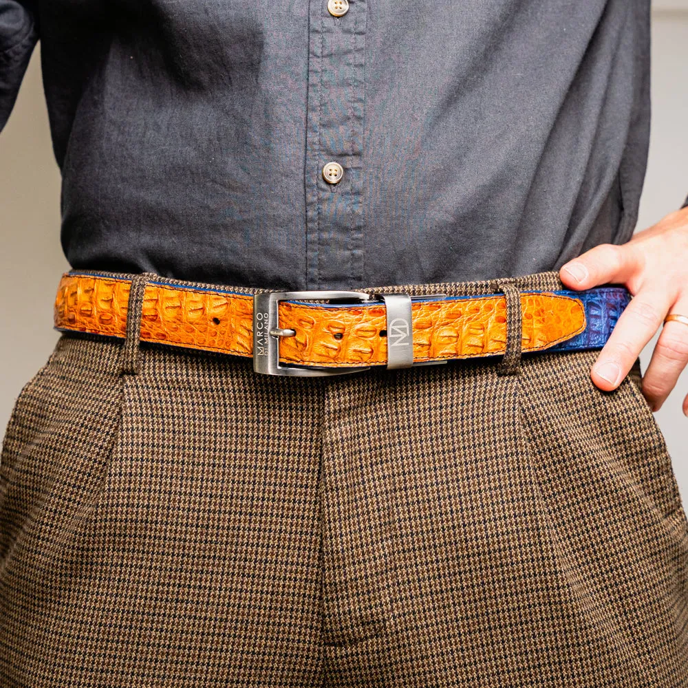 Marco Di Milano Luciano Belt Blue / Brandy sold by Alberto Nardoni product image thumbnail 5