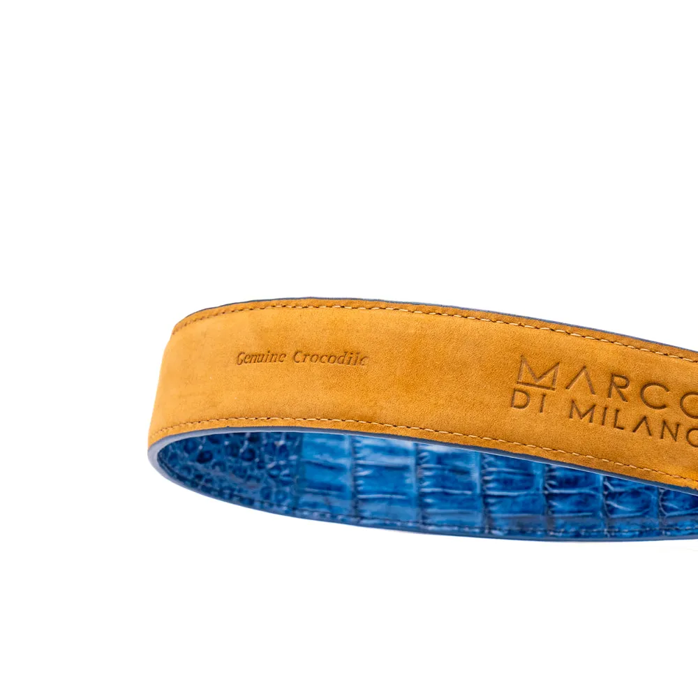 Marco Di Milano Luciano Belt Blue / Brandy sold by Alberto Nardoni product image thumbnail 3